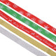 10mm/10 Yard/Roll Christmas Ribbon - Green, Red x2, Gold, Silver